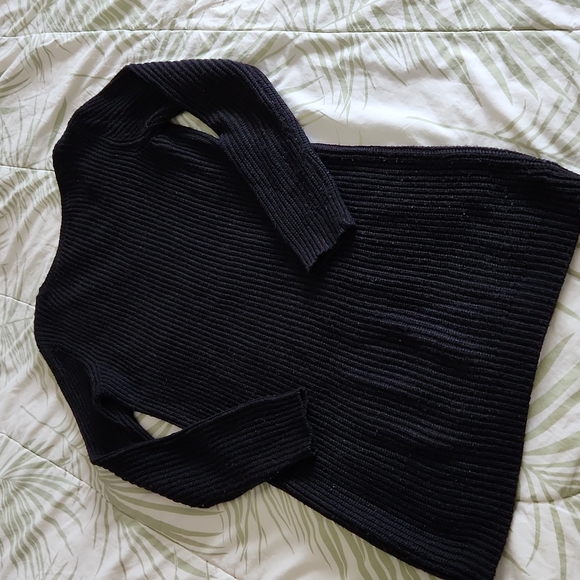 Jacqueline de Yong Black Knee Length Sweater Dress size Small - Picture 4 of 4